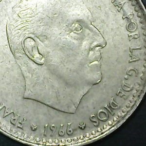 Moneda de 1 peseta "rubia". 1966 estrella del 75 (A002.002)