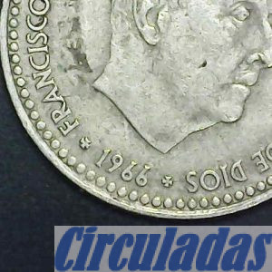Moneda de 1 peseta “rubia”. 1966 estrella del 75 (A002.003)